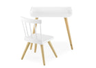 DCB: Bianca White with Natural (123) 2-Essex Desk & Chair Set