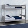 Convertible Twin Bunk Bed with Ladder and Guardrails 5-Convertible Twin Bunk Bed with Ladder and Guardrails