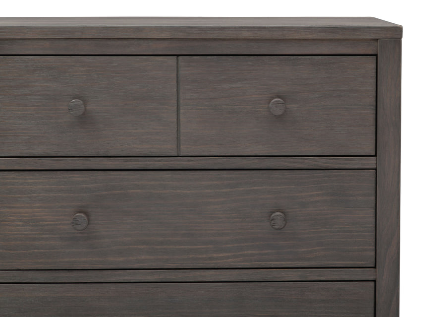 Rustic Grey (084) 5-Cambridge 3 Drawer Dresser with Interlocking Drawers