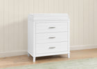 Bianca White (130) 9-Phoebe 3 Drawer Dresser with Interlocking Drawers