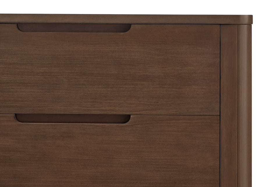 Teak Brown (1526) 17-Noah 3 Drawer Dresser with Changing Top and Interlocking Drawers