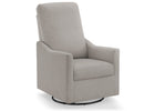 Gray swivel chair on a white background 21-Andie Nursery Glider Swivel Chair with LiveSmart Fabric