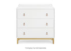 Bianca White with Natural (123) 2-babyGap Legacy 3 Drawer Dresser with Leather Pulls and Interlocking Drawers