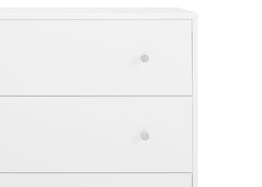 Bianca White with Natural (123) 20-Jordan 3 Drawer Dresser with Interlocking Drawers