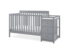 Grey with Natural (1359) 13-Flynn 5-in-1 Convertible Crib and Changer