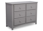 Grey (026) 13-Summit 6 Drawer Dresser with Interlocking Drawers