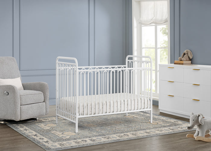 Darcy 4-in-1 Convertible Metal CribWhite (1309)