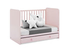 Blush Pink with Dark Pink (1480) 5-babyGap Graham 4-in-1 Convertible Crib with Storage Drawer