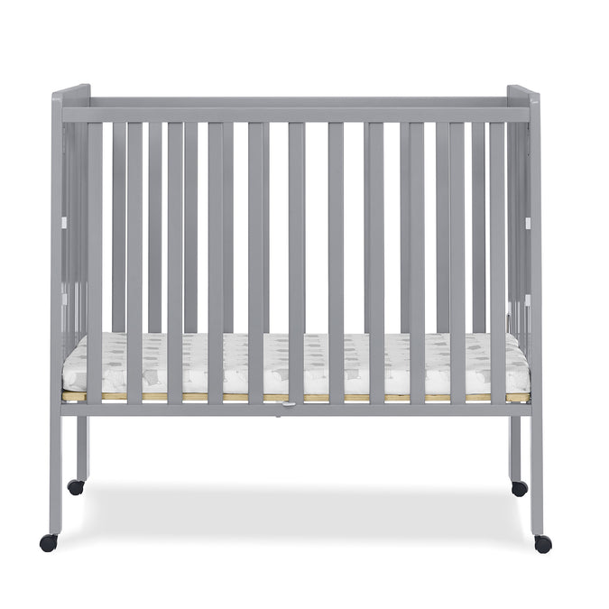 DCB: Grey (026) 13-Lee Portable Folding Mini Crib with 1.5-Inch Mattress