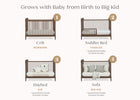 Teak Brown (1526) 20-Saint 4-in-1 Convertible Crib