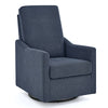 Blue recliner chair on a white background 12-Andie Nursery Glider Swivel Chair with LiveSmart Fabric