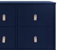 Navy with Natural (1481) 5-babyGap Legacy 6 Drawer Dresser with Leather Pulls and Interlocking Drawers