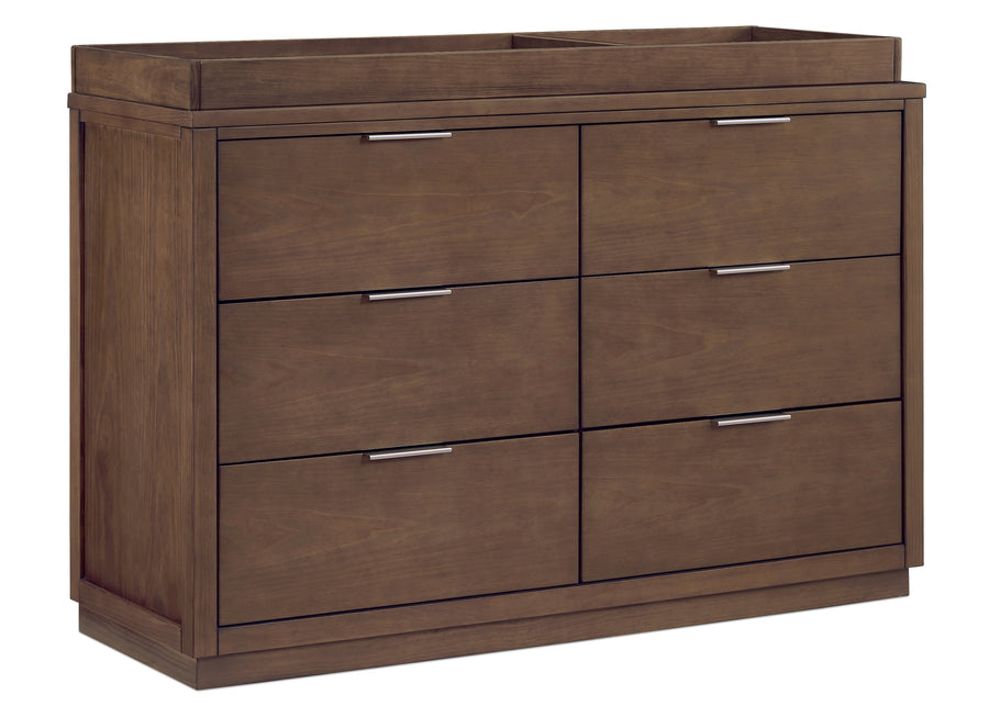 Teak Brown (1526) 23-Forever 6 Drawer Dresser with Interlocking Drawers - Naturals Collection