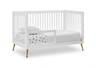 White crib with metal bars on a white background 19-Sloane 4-in-1 Acrylic Convertible Crib