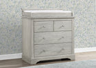 Rustic Mist (1373) 11-Paloma 4 Drawer Dresser with Changing Top and Interlocking Drawers