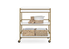Baby changing table with shelves, basket, and teddy bear on a white background 6-Jade Changing Table