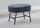 Slate Blue with Black & Natural (1421) 8-Ella Ottoman with LiveSmart Evolve Fabric