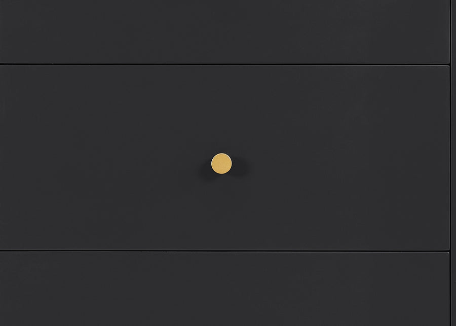 Midnight Grey with Acorn (1510) 5-James 6 Drawer Dresser with Changing Top and Interlocking Drawers