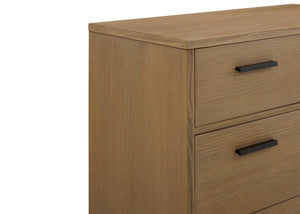 Rustic Acorn with Matte Black (780) 2-Foundry 4 Drawer Dresser with Changing Top