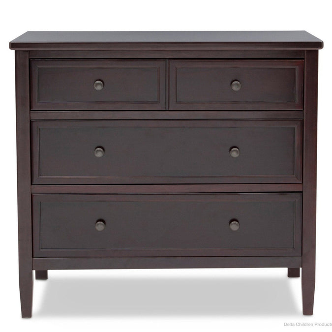 DCB: Dark Chocolate (207) 4-Classic 3 Drawer Dresser with Interlocking Drawers