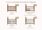 Chestnut (836) 16-Cannon 4-in-1 Convertible Crib