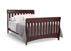 Wooden sleigh bed with bedding on a white background 26-Bentley 'S' Series 4-in-1 Crib