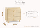 Natural Sandstone (1544) 16-Ari 3 Drawer Dresser with Changing Top