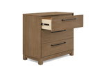 Aged Oak (845) 16-Rustic 3 Drawer Dresser with Interlocking Drawers