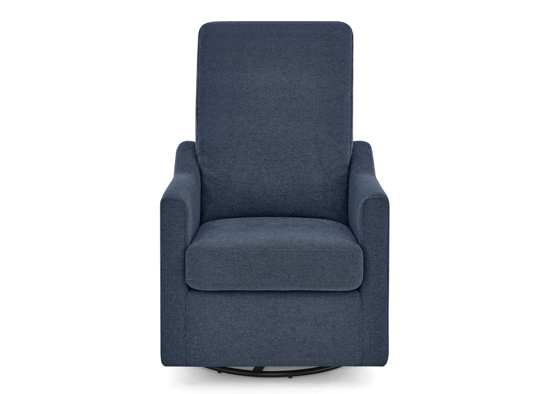 Blue recliner chair on a white background