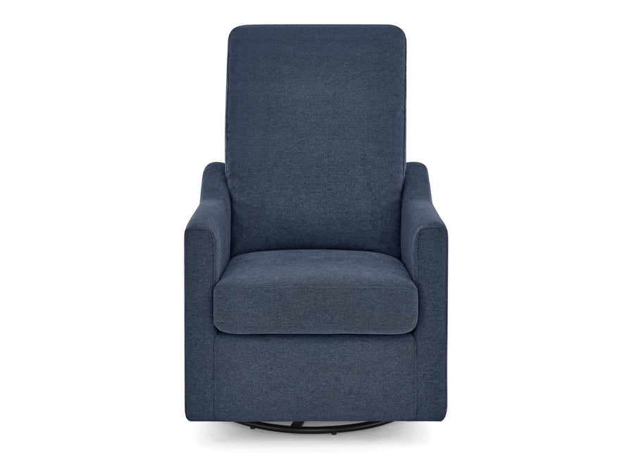 Blue recliner chair on a white background 10-Andie Nursery Glider Swivel Chair with LiveSmart Fabric