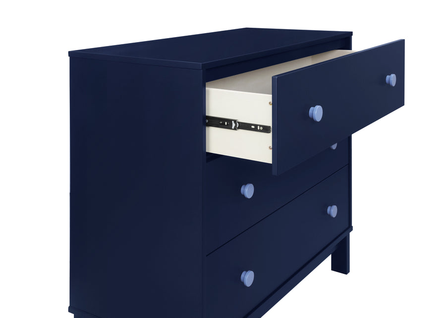 Navy with Light Blue (1476) 4-babyGap Legacy 3 Drawer Dresser with Interlocking Drawers
