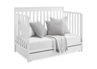 Bianca White (130) 24-Mercer 6-in-1 Convertible Crib with Storage Trundle