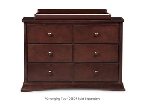 Black Cherry Espresso (607) 6-Bentley 6 Drawer Dresser with Interlocking Drawers