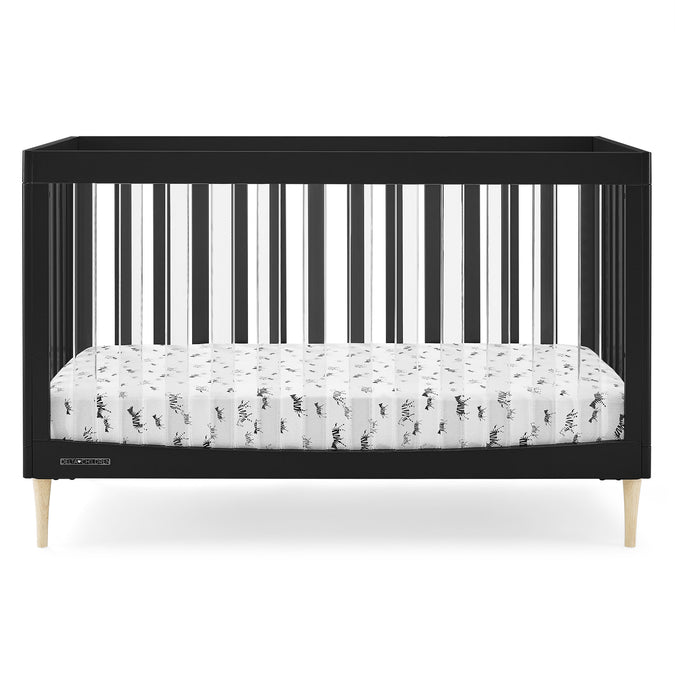 DCB: Midnight Grey with Natural (1372) 15-Austin Acrylic 4-in-1 Convertible Crib