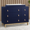 Navy with Natural (1481) 7-babyGap Legacy 6 Drawer Dresser with Leather Pulls and Interlocking Drawers