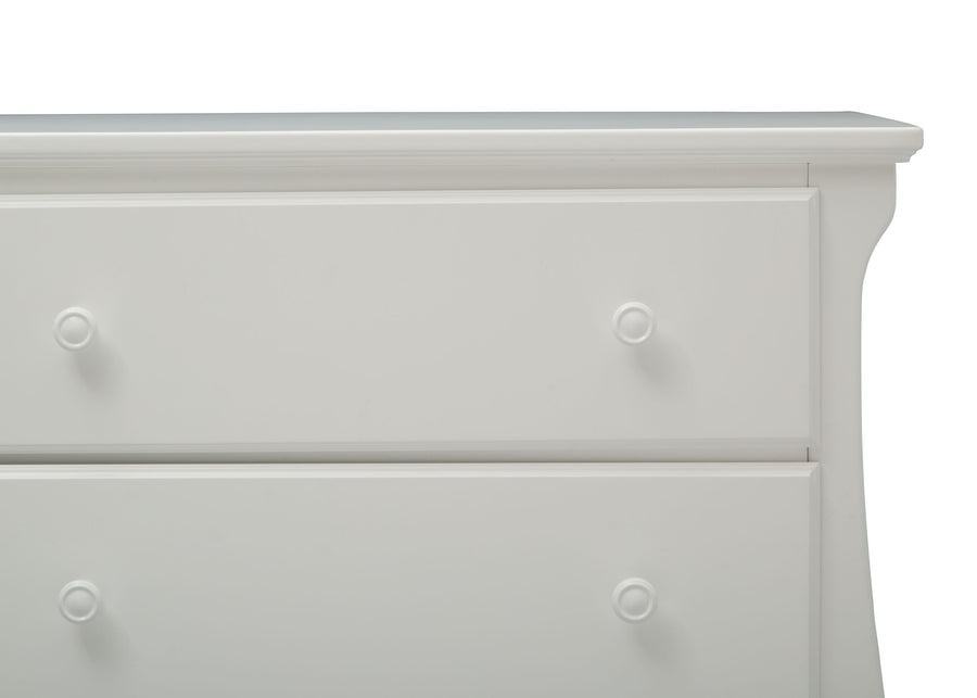 Bianca White (130) 11-Lancaster 3 Drawer Dresser with Changing Top and Interlocking Drawers