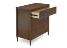 Teak Brown (1526) 4-Serena 3 Drawer Dresser with Changing Top and Interlocking Drawers