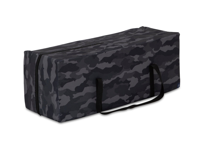 Black camouflage-patterned bag with handles on a white background 18-babyGap Deluxe Play Yard