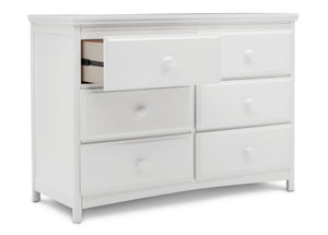 Bianca White (130) 9-Emerson 6 Drawer Dresser with Interlocking Drawers