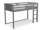 DCB: Cool Grey (1216) 2-Twin Loft Bed with Guardrail and Ladder
