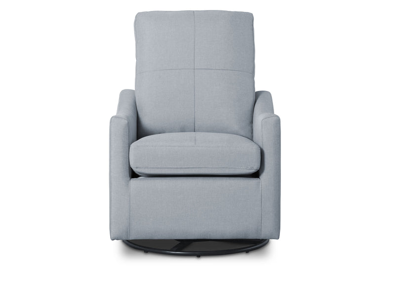 Gray recliner chair on a white background 8-Kenwood Nursery Glider Swivel Rocker Chair
