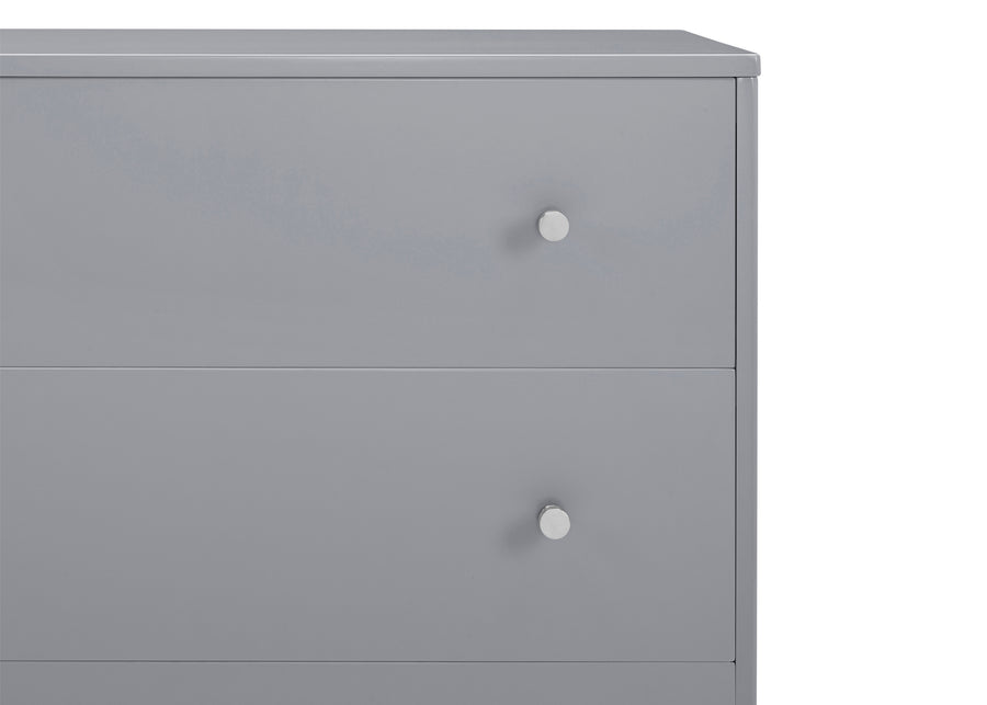 Grey with Natural (1359) 5-Jordan 3 Drawer Dresser with Interlocking Drawers