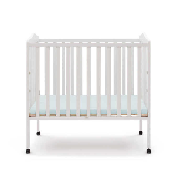 DCB: White (100) 29-Folding Portable Mini Baby Crib with 1.5-inch Mattress