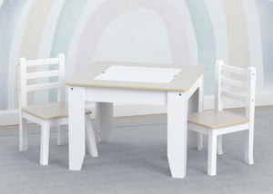 White and Natural (1189) 0-Chelsea Table and Chair Set
