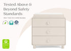 Soft Beige (1560) 8-Ari 3 Drawer Dresser with Changing Top