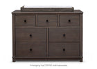 Rustic Grey (084) 6-Monterey 7 Drawer Dresser with Interlocking Drawers