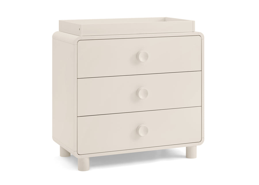 Soft Beige (1560) 10-Ari 3 Drawer Dresser with Changing Top