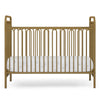Bronze-colored crib with a white mattress on a white background 34-Darcy 4-in-1 Convertible Metal Crib