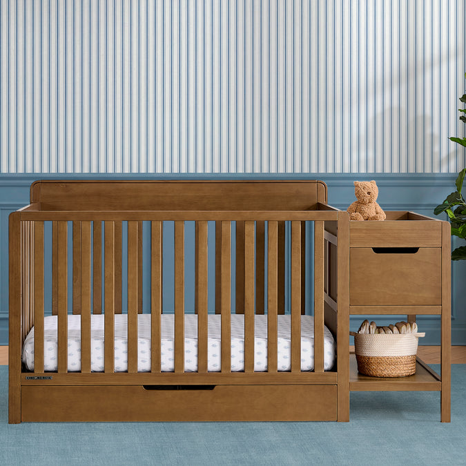 Chestnut (836) 30-Maya 5-in-1 Convertible Crib and Changer with Storage