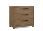 Aged Oak (845) 15-Rustic 3 Drawer Dresser with Interlocking Drawers